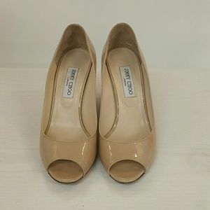 Jimmy Choo peep toe wedges